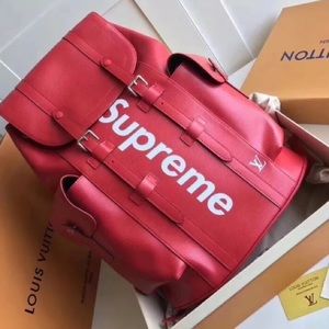 Louis Vuitton x Supreme Christopher Backpack Red